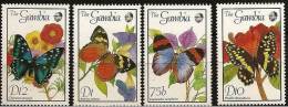 GAMBIE: Papillons (yvert 797/800) **. Neuf Sans Charniere MNH - Schmetterlinge