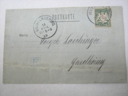 1899, Perfore , Perforation , Lochung , Beleg Aus  Geiselhoering, Risschen Bis Kurz Vor Die Marke, Marke OK - Briefe U. Dokumente