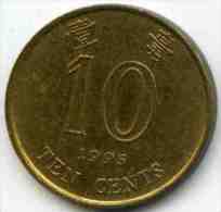 Hong Kong 10 Cents 1995 KM 66 - Hongkong