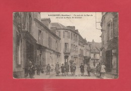 *  CPA..dépt 56..LOCMINE :  Un Coin De La Rue  Du Fil Et De La Place St Sauveur   : Voir Les 2 Scans - Locmine