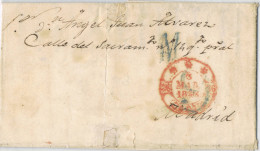 11278. Carta Entera Pre Filatelica CADIZ 1845 A Madrid - ...-1850 Vorphilatelie