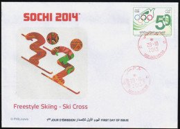 ALGERIE ALGERIA 2013  - FDC - Sotchi Sochi 2014 - Freestyle Skiing - Ski Cross Sci Esqui - Winter 2014: Sochi