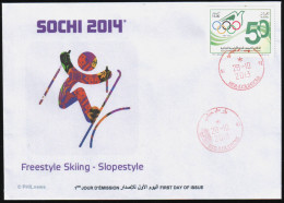 ALGERIE ALGERIA 2013  - FDC - Sotchi Sochi 2014 - Freestyle Skiing - Slopestyle Sci Esqui - Winter 2014: Sochi