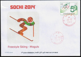 ALGERIE ALGERIA 2013  - FDC - Sotchi Sochi 2014 - Freestyle Skiing - Moguls - Ski Esqui Sci - Winter 2014: Sochi