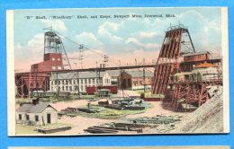 EGG703, " D" Shaft, " Woodbury" , Shaft And Shops, Newport Mine, Ironwood, Mich, Circulée Sous Enveloppe - Mines