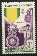 French Oceania 1952 3f Military Medal Issue #179 MH - Nuevos
