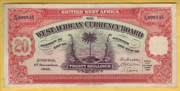 BRITISH WEST AFRICA - Billet De 20 Shillings. 1-12-1942.  Pick: 8b.  SUP - Sonstige – Afrika