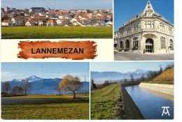 LANNEMEZAN. Vue Générale - La Mairie - Le Canal De La Neste - Lannemezan