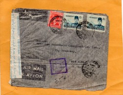 Egypt 1942 Censored Cover Mailed To USA - Storia Postale