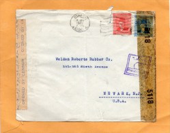 Egypt 1943 Censored Cover Mailed To USA - Cartas & Documentos