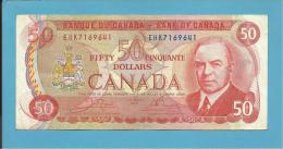 CANADA - 50 DOLLARS - ( 1975 ) - Pick 90.b - Sign. Crow-Bouey - 2 Scans - Kanada