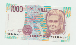 ITALY 1000 LIRE 1990 UNC NEUF PICK 114a  114 A - 1.000 Lire