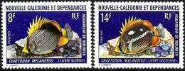 NEW CALEDONIA 8&14 FRANCS AQUARIUM FISH MARINE LIFE SET OF 2 MLH 1971 SG519-20 READ DESCRIPTION !! - Unused Stamps