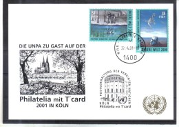 WIT358 UNO WIEN 2000  MICHL 307/08   WEISSE KARTE - White Cards - Storia Postale