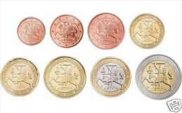 (!) 2015 LITHUANIA EURO Coin Set 1 Cent To 2 Euro UNC  - TODAY IN STOCK - Lituania