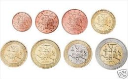 2015 LITHUANIA EURO Coin Set 1 Cent To 2 Euro UNC  - TODAY IN STOCK - Litauen
