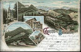 AUSTRIA SEMMERING 1896 !!!VERY EARLY VINTAGE LITHO POSTCARD - Semmering