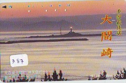 Télécarte Japon PHARE (387) Telefonkarte Japan LEUCHTTURM * VUURTOREN LIGHTHOUSE LEUCHTTURM FARO FAROL Phonecard - Lighthouses