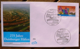 ALLEMAGNE Port, Ports, Bateaux, Duisbourg. Yvert 1390 Sur FDC. - Andere(Zee)