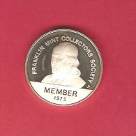 U.S.A.   1975 FRANKLIN MINT---MEMBERSHIP MEDAL---"SILVER" 92.5% - Other & Unclassified