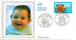 FRANCE. N°3377 De 2001 Sur Enveloppe 1er Jour (FDC). Naissance/Ours En Peluche. - Poupées