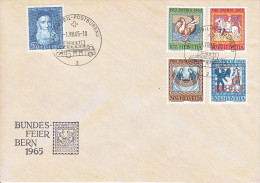LETTRE - FETE NATIONALE 1965-+ AFFRANCH SERIE PP 1965-N/ECRITE - Lettres & Documents