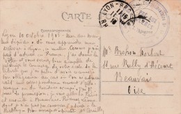 CARTE POSTALE OBLITERATION HOPITAL COMPLEMENTAIRE N° 17-PRE AUX CLERCS - WW I