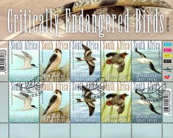 South Africa - 2014 Critically Endangered Birds Sheet (o) - Hojas Bloque