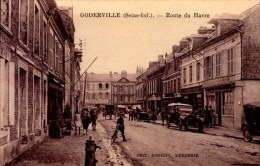 76-GODERVILLE..ROUTE DU HAVRE...CPA ANIMEE - Goderville