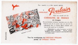 Buvard - Chocolat Poulain - Chansons De France - Meunier Tu Dors - Cocoa & Chocolat