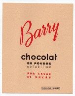 Buvard - Chocolat En Poudre Barry - Cocoa & Chocolat