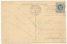 1929 ZICHTKAART "OSTENDE-KURSAL ET DIGUE" MET PZ 279 VAN OSTENDE2 NAAR MECHELEN RECLAMESTEMPEL!!BESCHADIGD!! ZIE SCAN(S) - 1929-1937 Heraldieke Leeuw