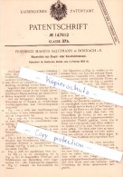 Original Patent  - F. Markus Saltzmann à Dornach I. E. , 1903 , Brique De Brique Ou De Pierre Sol !! - Arquitectura