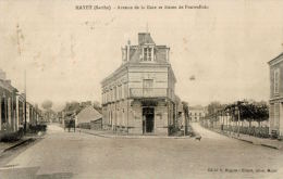CPA MAYET , Avenue De La Gare Et Route De Pontvallain - Mayet