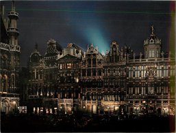 BRUXELLES GRAND'PLACE LA NUIT CARTE PANORAMIQUE FORMAT 15.5X20.5 - Brussels By Night