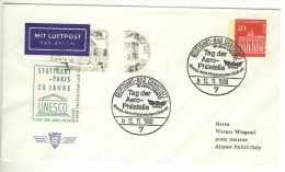 BERLIN - 1966 - 20 Jahre STUTTGART PARIS 20 Ans 20 Years AEROPHILATELIE Entier Postal - Postal Stationary - Ganzsachen - Brieven En Documenten