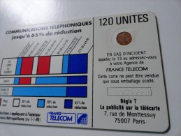 RARE : CORDONS BLANC TÉLÉCARTE 120U SC4OB NR 9810055 - Variétés