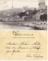 CPA LYON 69. QUAI Pierre-Scize.Coteau De Fourvière 1905 - Lyon 9