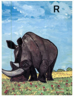 (436 ORL) France - Art - Rhinoceros - Rinoceronte