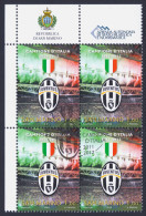 2012 SAN MARINO "JUVENTUS CAMPIONE D´ITALIA 2011/2012" QUARTINA ANNULLO PRIMO GIORNO - Used Stamps