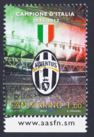 2012 SAN MARINO "JUVENTUS CAMPIONE D´ITALIA 2011/2012" SINGOLO ANNULLO PRIMO GIORNO - Used Stamps