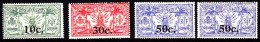 New Hebrides 1924 SG F38-41 Mint Hinged (tone Spots On Back) - Unused Stamps