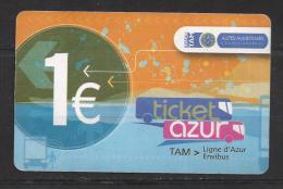 Ticket  Azur. (Voir Commentaires) - Europa