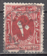 Egypt  Scott No .  J37     Used    Year  1927 - Oblitérés