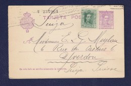 CP. CARTE POSTALE. ENTIER. EP...........ESPAGNE ESPANA MADRID SUISSE - 1850-1931