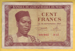 MALI - Billet De 100 Francs. 22-09-1960.  Pick: 2. TTB - Malí