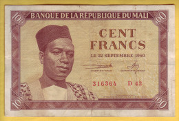 MALI - Billet De 100 Francs. 22-09-1960.  Pick: 2. TTB - Mali