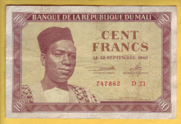 MALI - Billet De 100 Francs. 22-09-1960.  Pick: 2. TTB - Malí