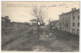 43 - SOLIGNAC-SUR-LOIRE - La Place De La Croix De Gagne Et Le Château - Solignac Sur Loire
