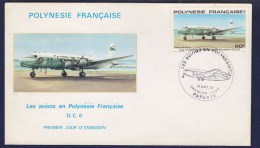 FRANCE. TIMBRE. POLYNESIE FRANCAISE  COLONIE DOM TOM FDC FLEUR DE COIN - FDC